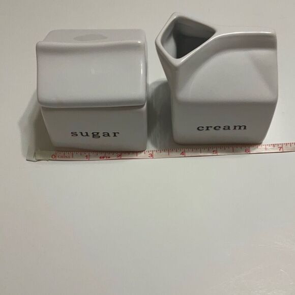 Crate&Barrel White Sugar and Cream Set - Picture 10 of 10